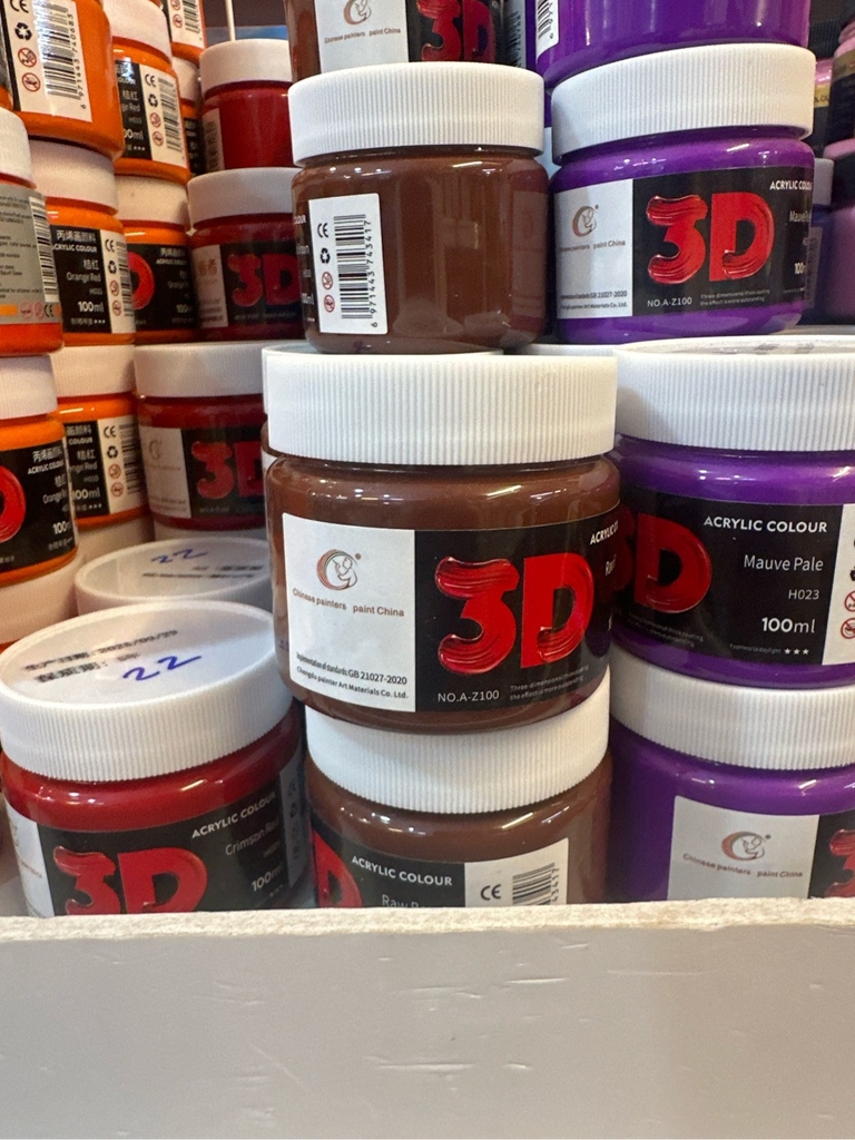 Màu hũ acrylic 3D
