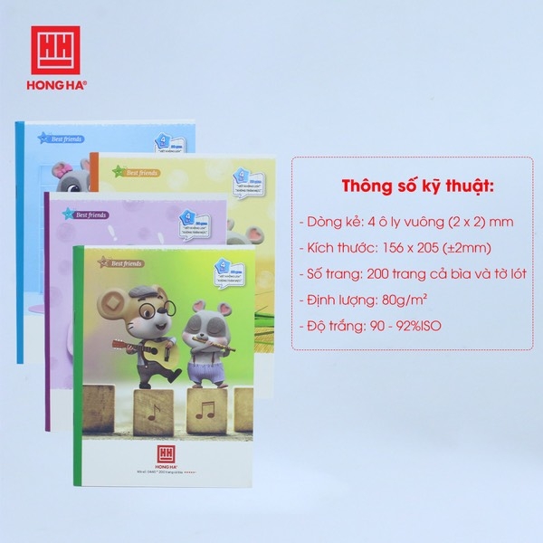 vở hs 200tr Hồng Hà 0450 đl 80