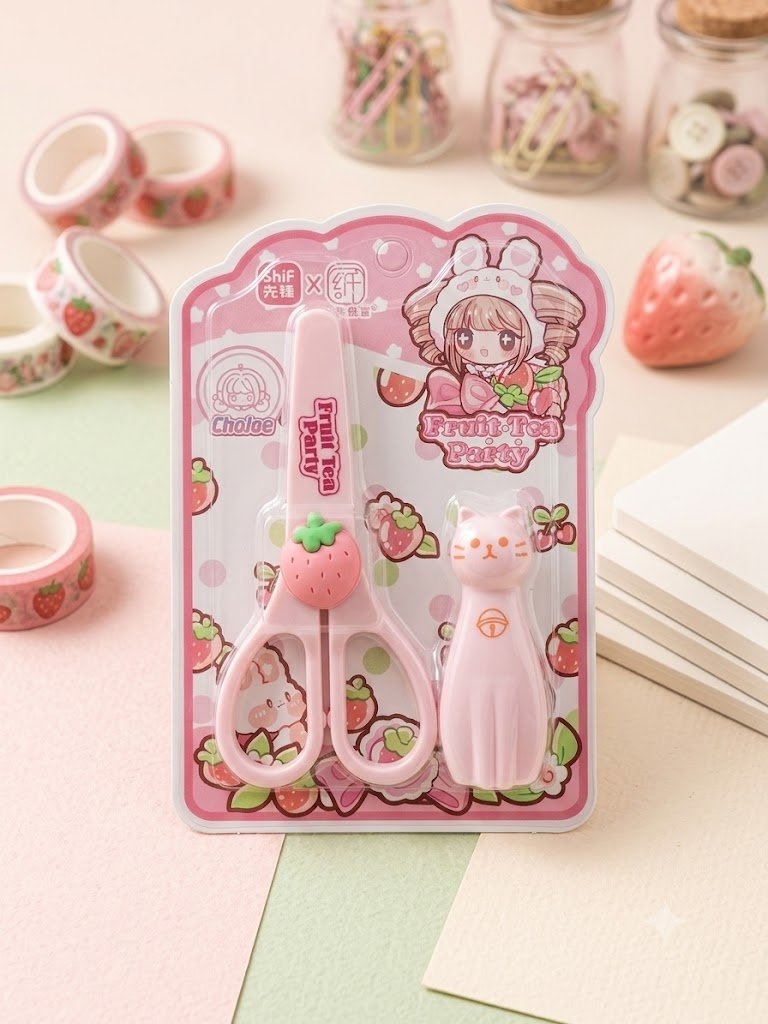 Kéo học sinh cute kèm phụ kiện 1260