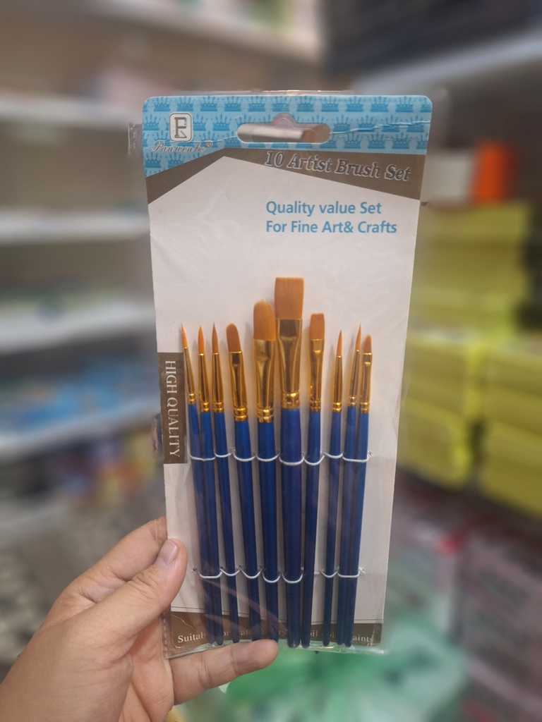 Vỉ cọ vẽ 10 cây