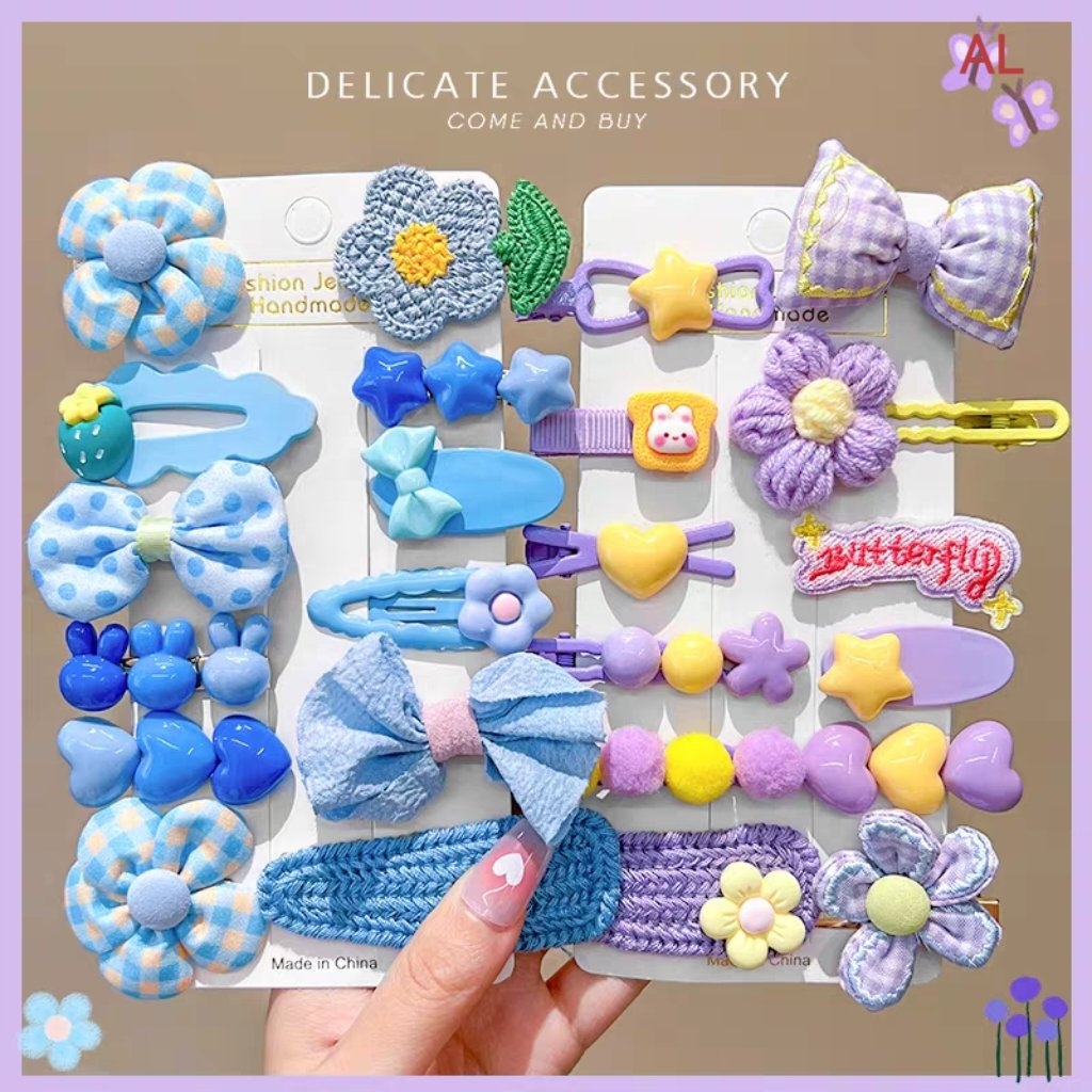 Set kẹp tóc vải baby
