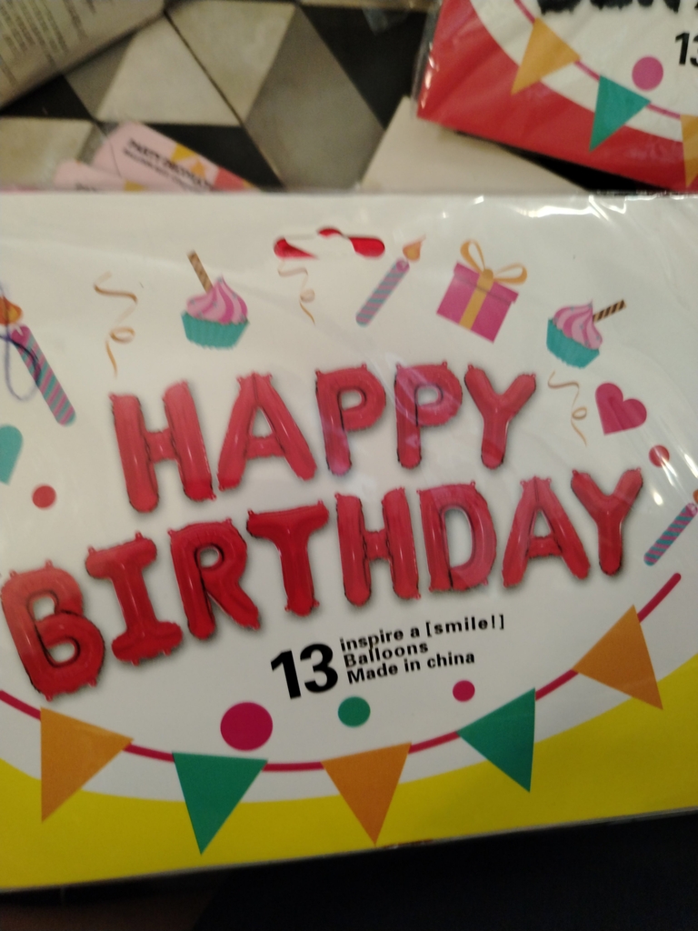 Chữ bong bóng sinh nhật HBPD