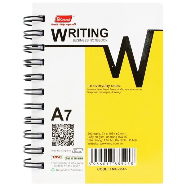 Sổ Lò xo bìa nhựa TMG