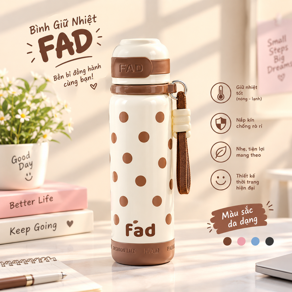 Bình nước inox giữ nhiệt FAD