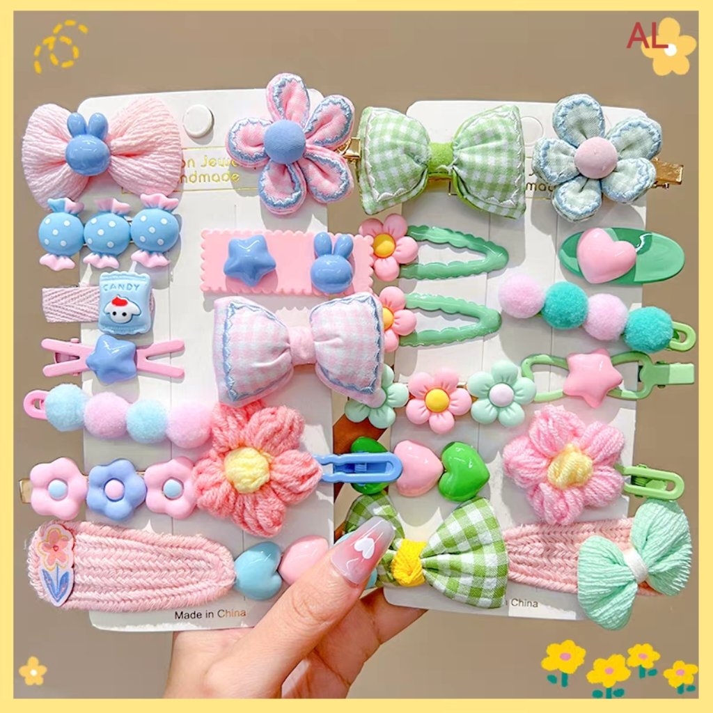 Set kẹp tóc vải baby