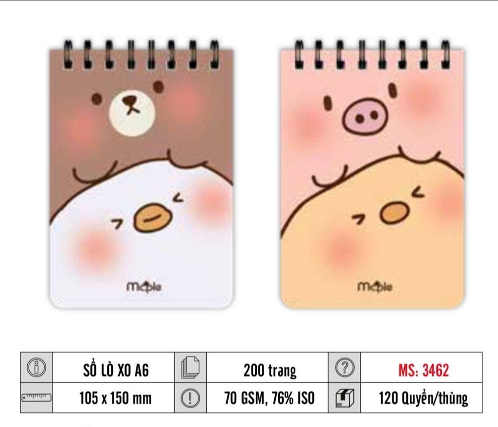Sổ lò xo A6 Maple