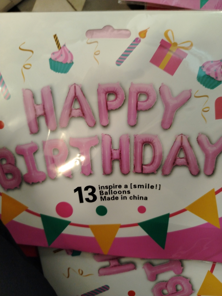 Chữ bong bóng sinh nhật HBPD