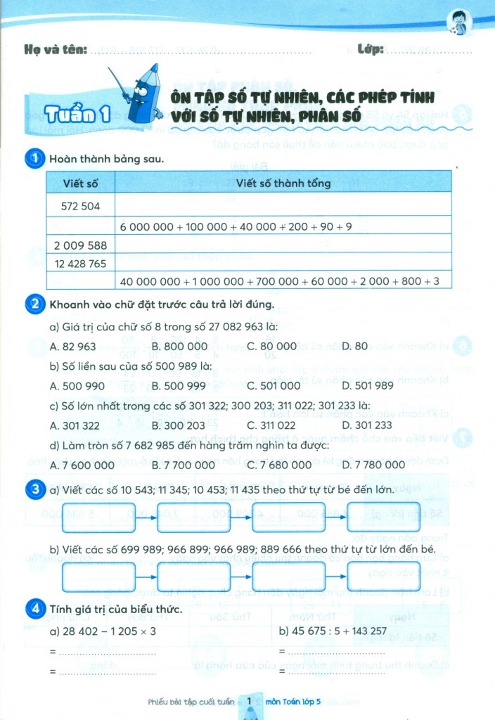 Sách giáo khoa Lớp 5