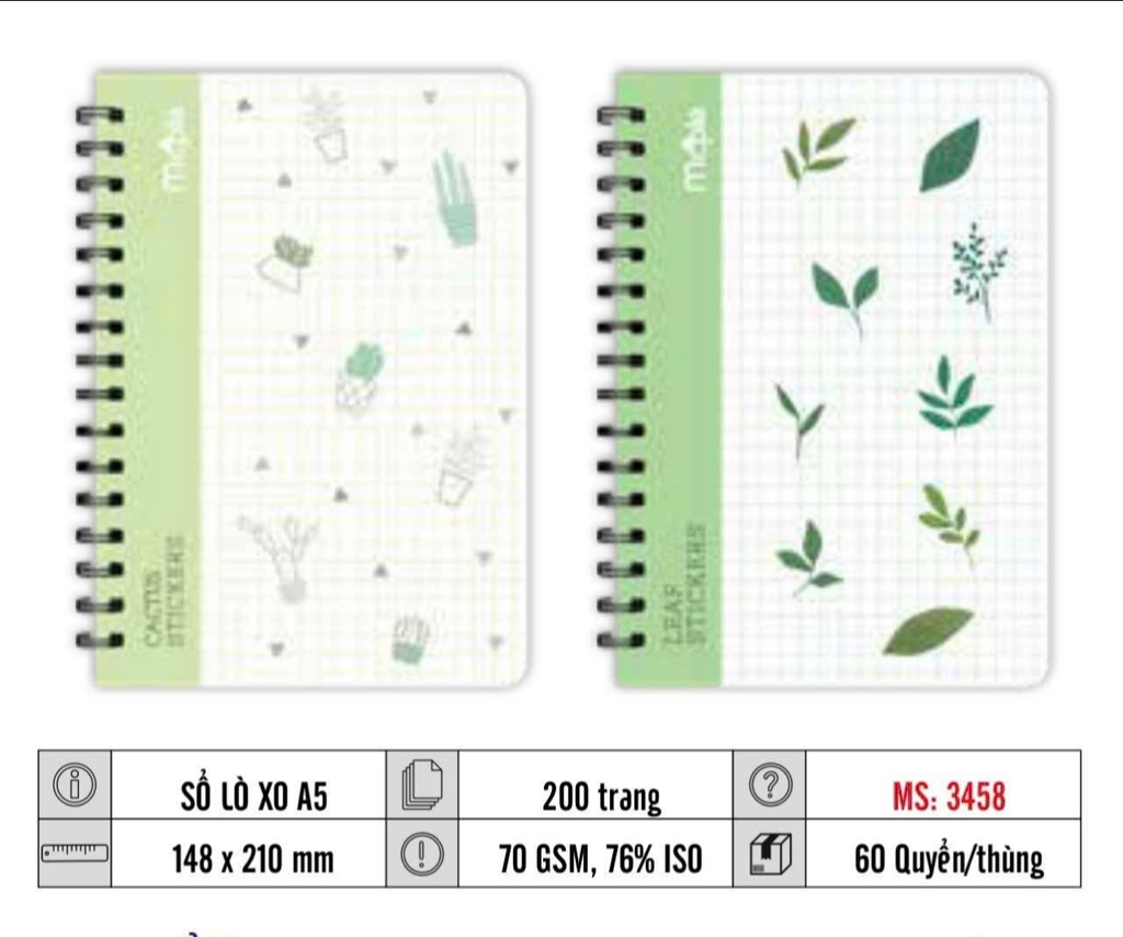 Sổ Lò xo Maple A5
