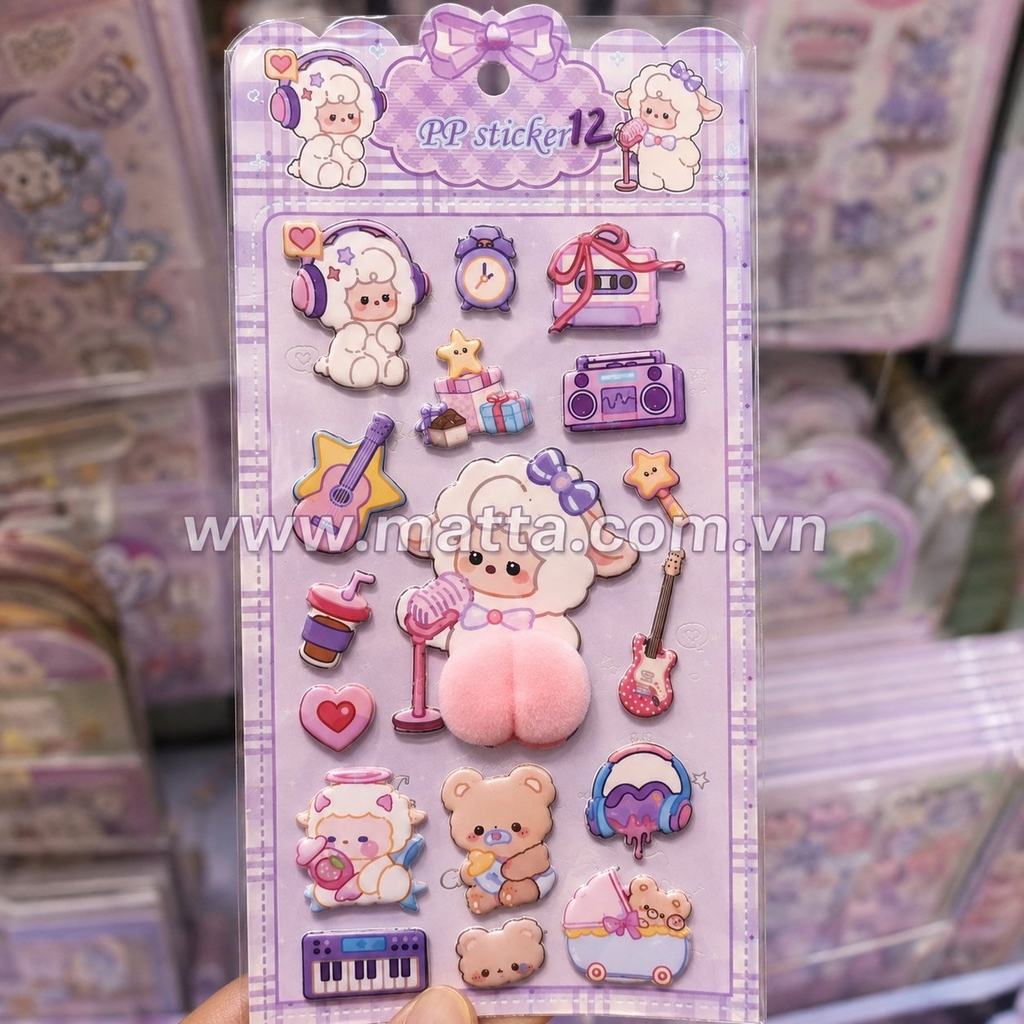 Sticker + bóp mềm mochi