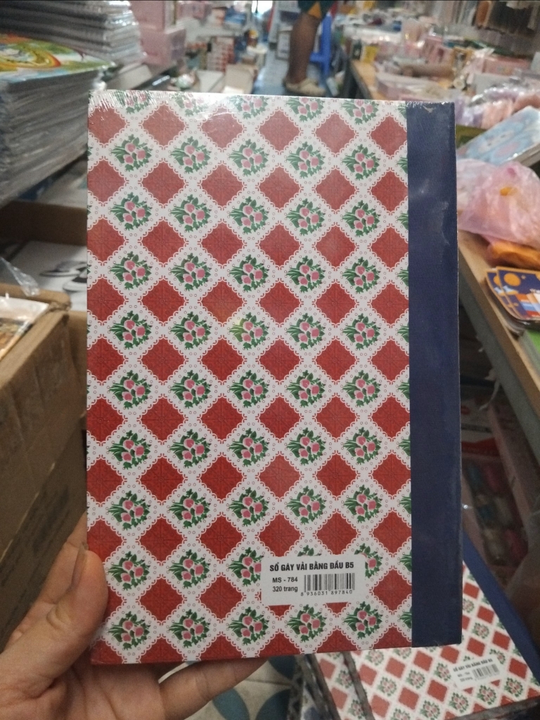 Sổ gáy vải bìa caro Minh châu