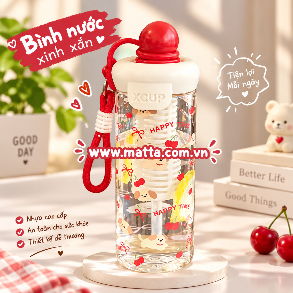 Bình nước nhựa Happy Time XCup