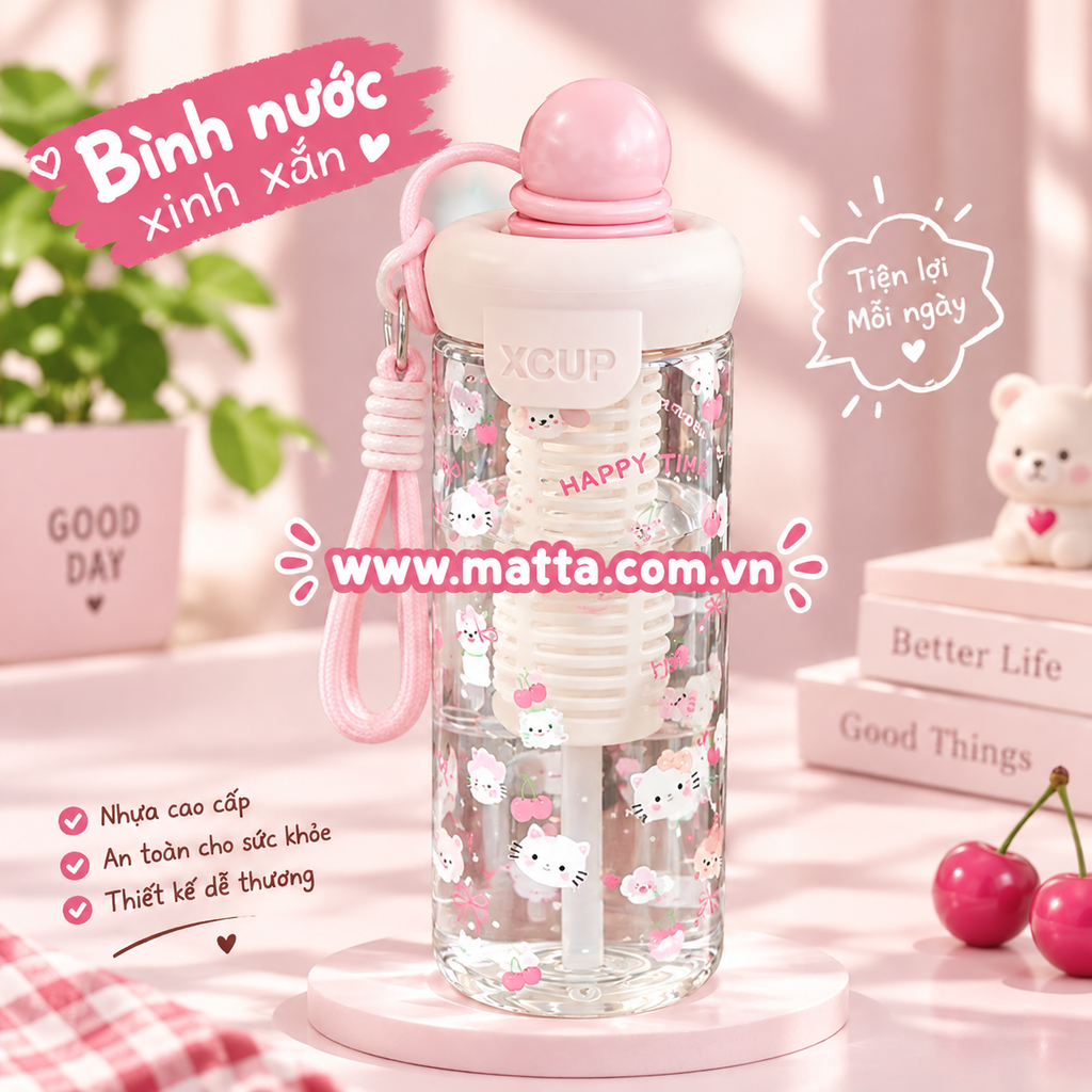 Bình nước nhựa Happy Time XCup