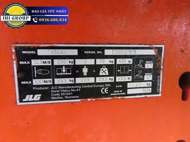 Xe Nâng Người JLG 450AJ - Đời 2009 - Nhập Khẩu Mỹ