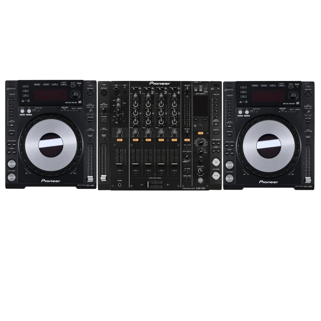 Đầu đánh DJ PIONEER (1 bộ 3 món gồm: 02 cái CDJ-850-K và 01 cái DJM-850-K)