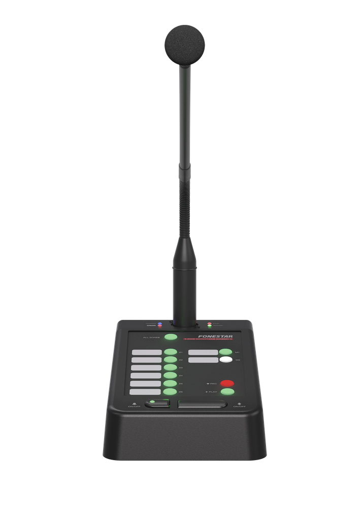 Microphone gọi vùng 6 zone cho hệ thống PA FONESTAR ZONEMIC-6