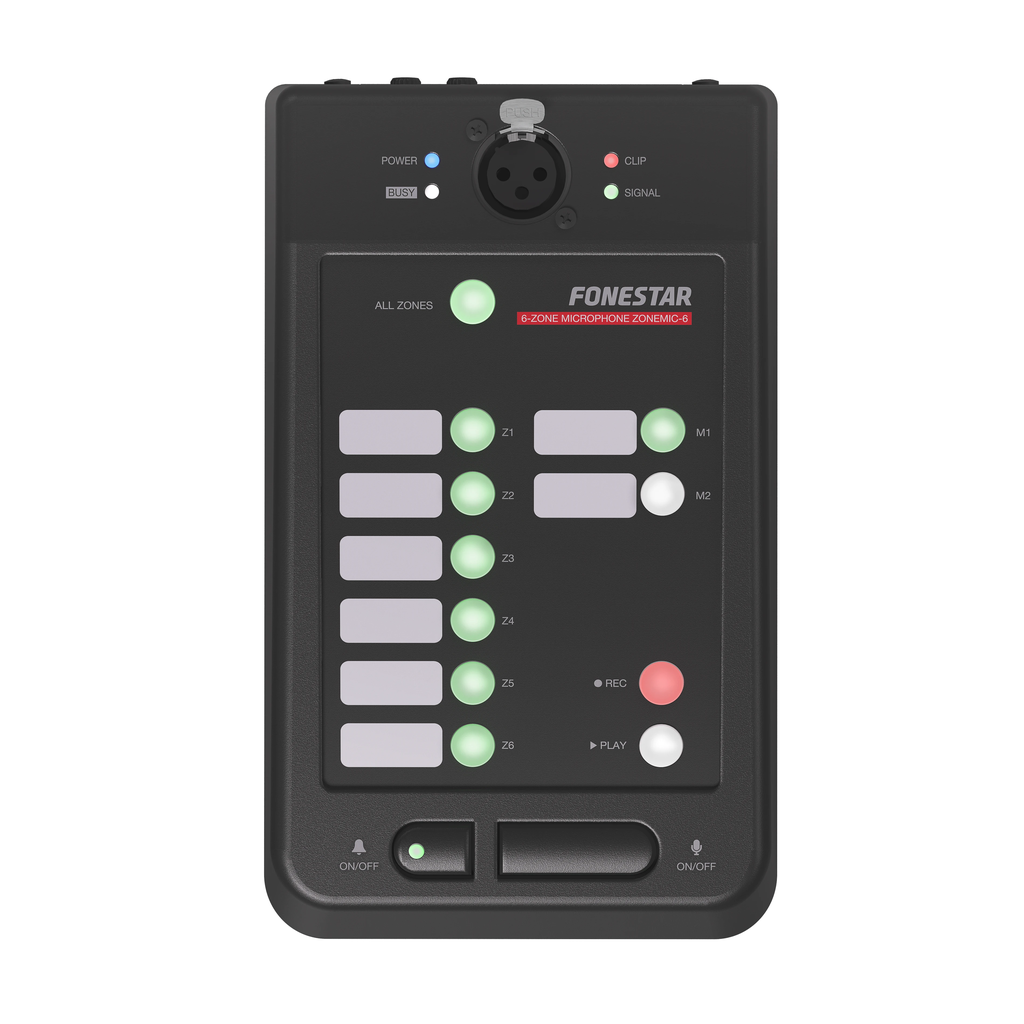 Microphone gọi vùng 6 zone cho hệ thống PA FONESTAR ZONEMIC-6