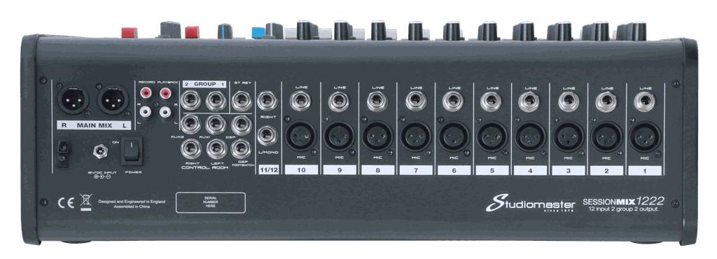 Bộ trộn analog 12 kênh có ngõ usb, sdcard StudioMaster SESSIONMIX 1222