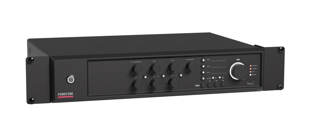 Bộ khuếch đại PA (Public Address) 3 zone 120W FONESTAR MAX-120Z