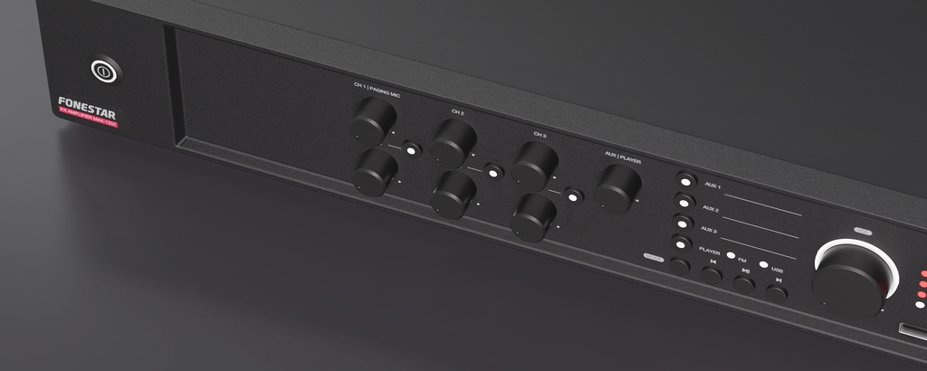 Bộ khuếch đại PA (Public Address) 3 zone 120W FONESTAR MAX-120Z