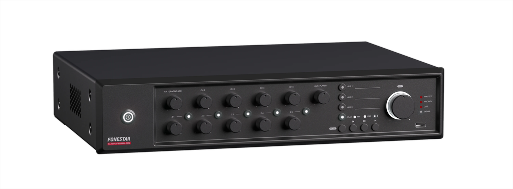 Bộ khuếch đại PA (Public Address) 5 zone 480W FONESTAR MAX-480Z