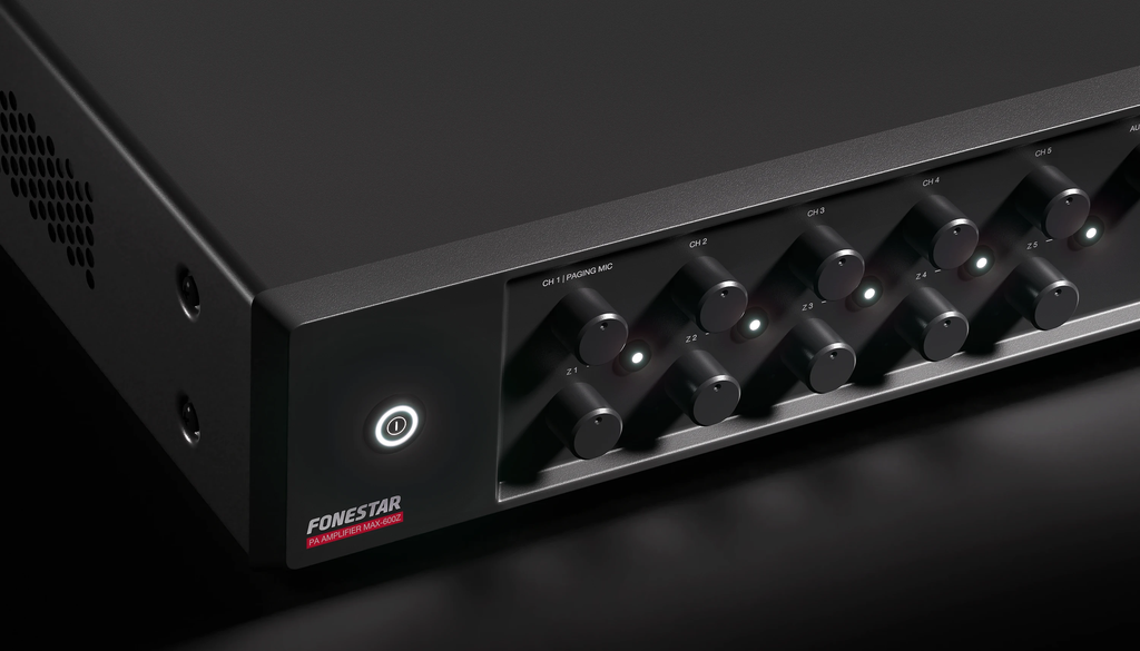 Bộ khuếch đại PA (Public Address) 5 zone 600W FONESTAR MAX-600Z