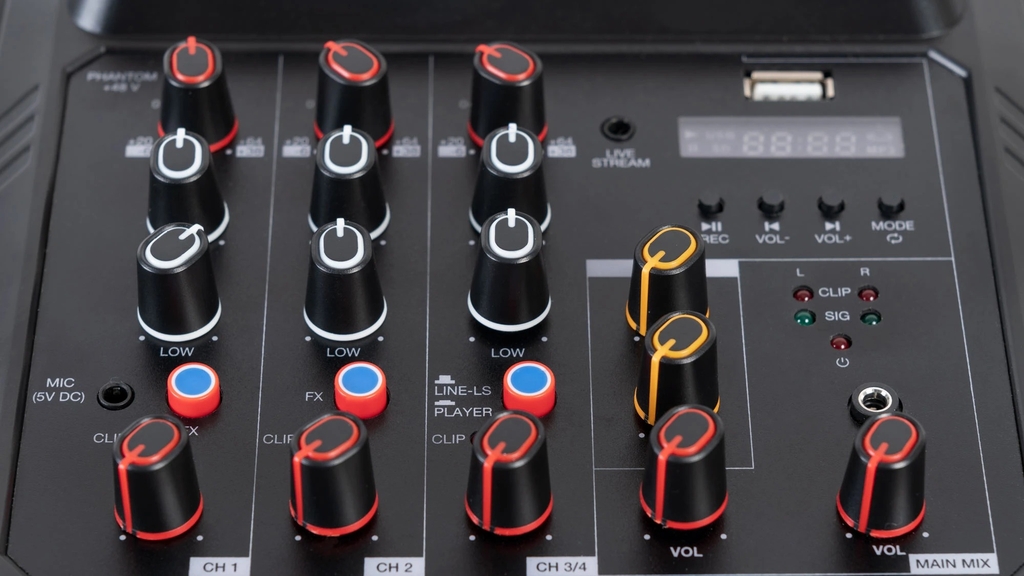 Bộ trộn âm thanh 4 đường hiệu Fonestar Model: MIX-4LIVE