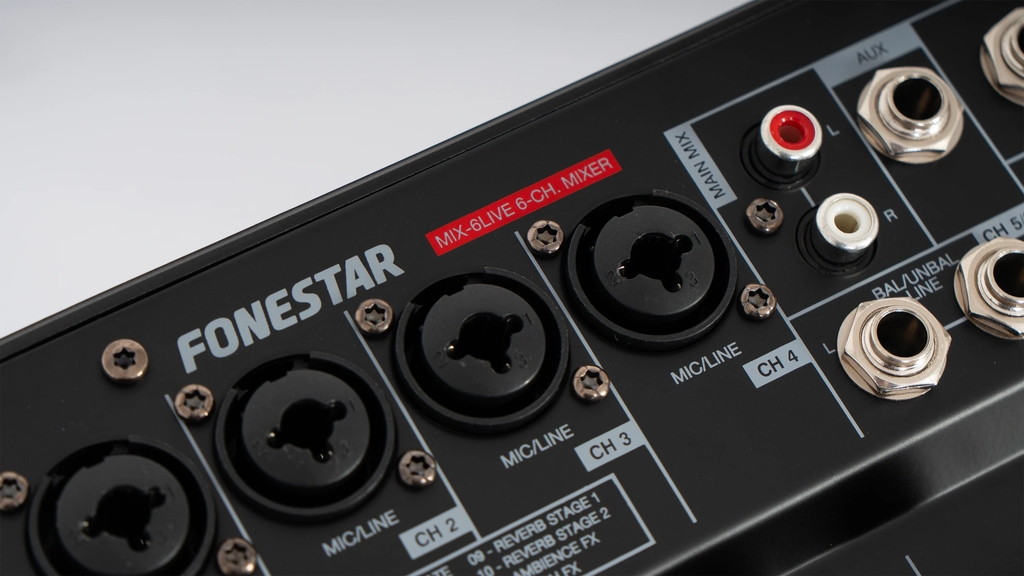 Bộ trộn âm thanh 6 đường hiệu Fonestar Model: MIX-6LIVE