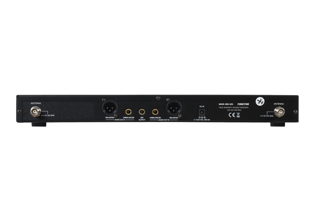 Bộ Micro không dây 2 kênh UHF - 2 micro tay cầm  FONESTAR MSH-895-631