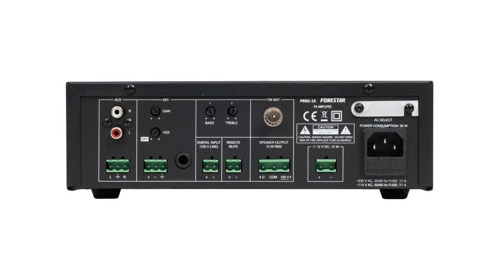 Bộ khuếch đại âm thanh PA công suất 15W có FM/USB Fonestar Model: PROX-15