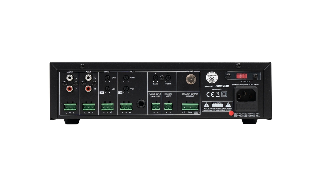 Bộ khuếch đại âm thanh PA công suất 30W có FM/USB Fonestar Model: PROX-30