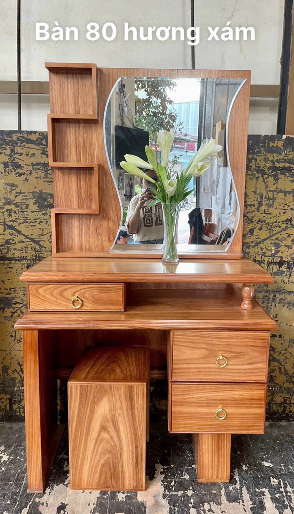 Bàn phấn hương xám MS 370