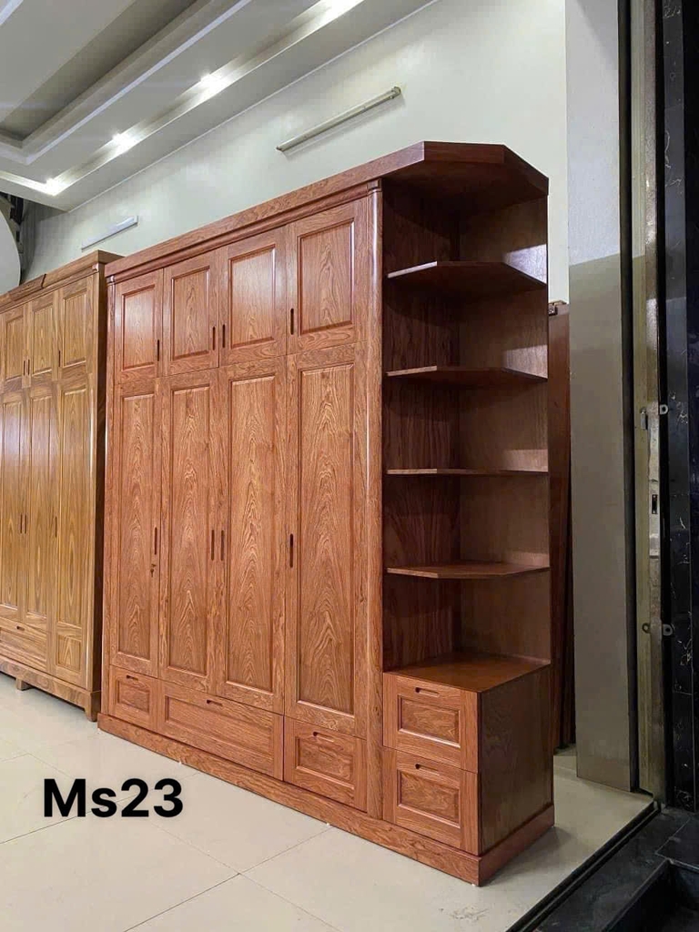 Tủ gỗ hương đá phủ vơ nia MS47
