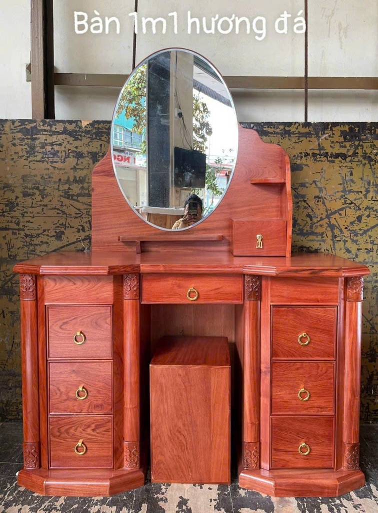 Bàn phấn trang điểm gỗ hương đá