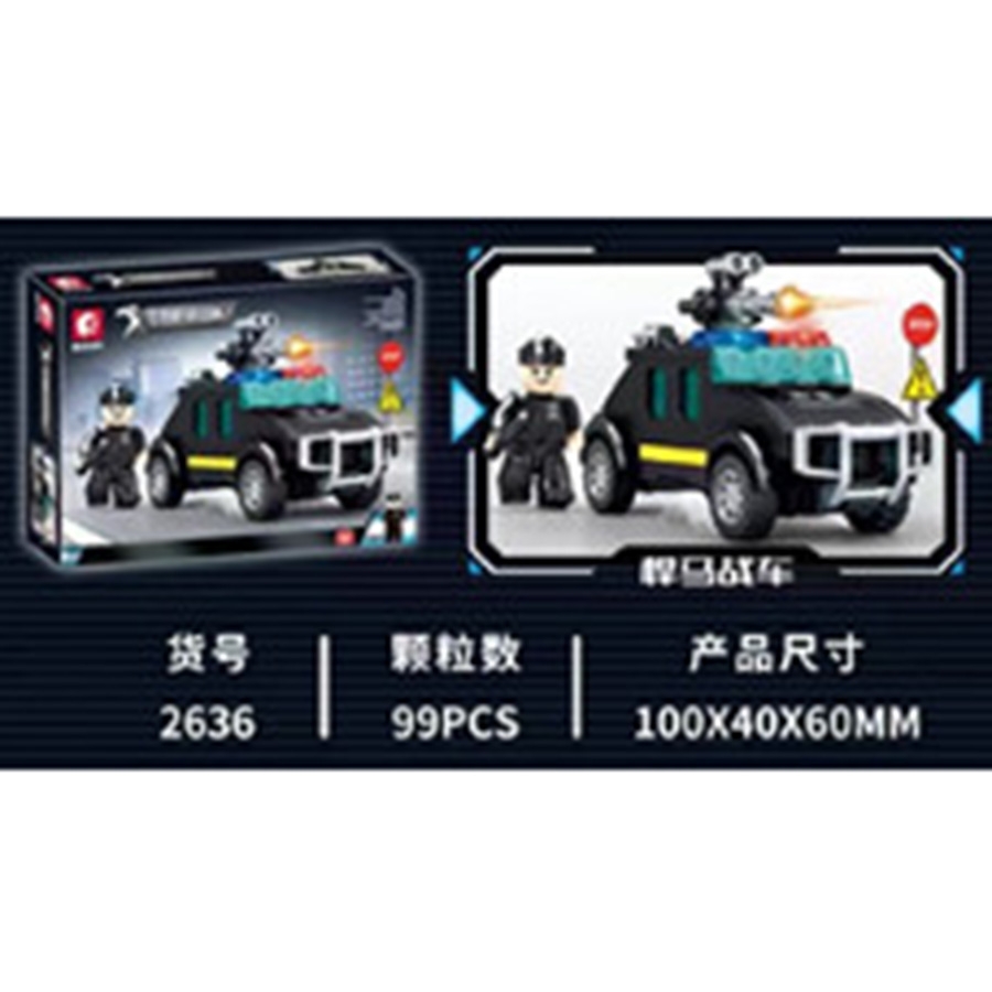 Đồ Chơi Lắp Ráp Xe Chiến Đấu Humvee Sembo 2636