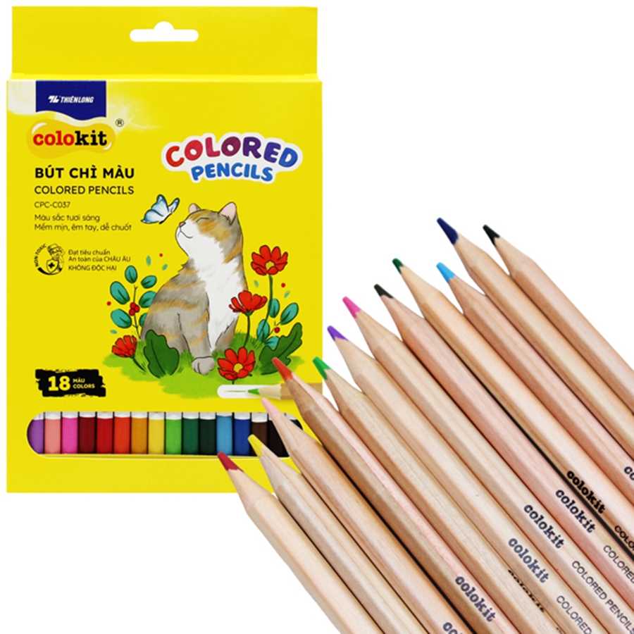 Bút Chì Màu Colored Pencils - Colokit CPC-C037 18 Màu