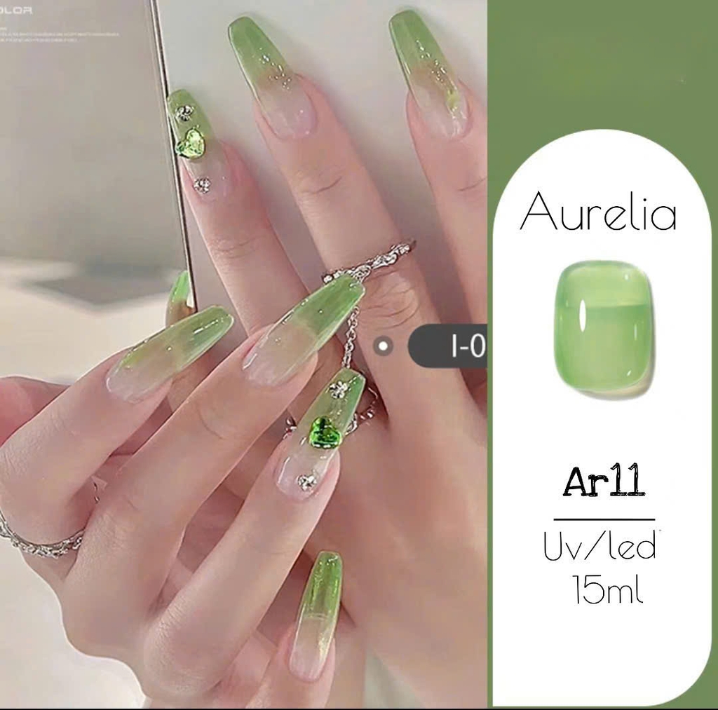 [Aurelia] Sơn gel tone xanh lá -Sơn gel bán lẻ màu