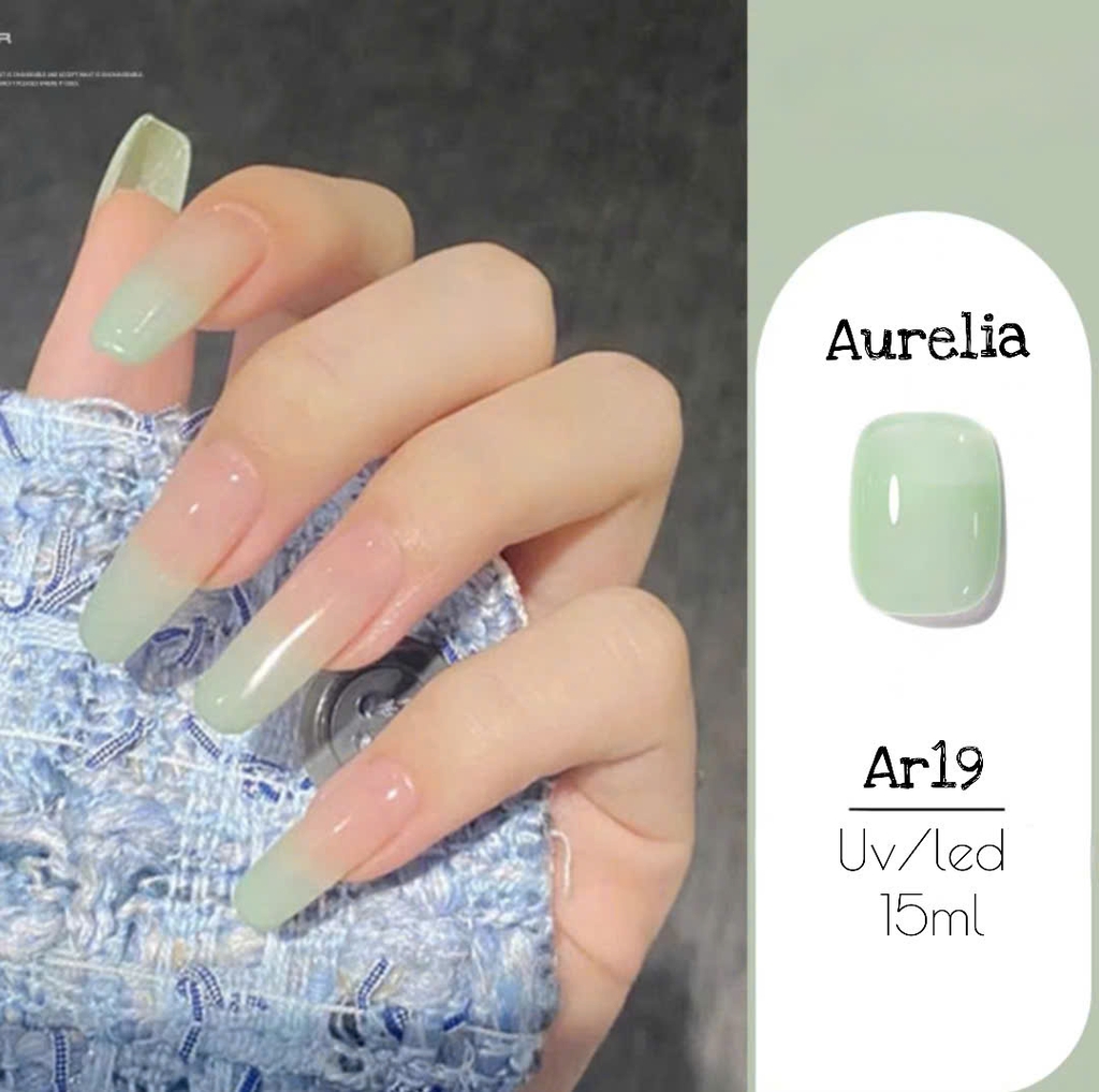 [Aurelia] Sơn gel tone xanh lá -Sơn gel bán lẻ màu