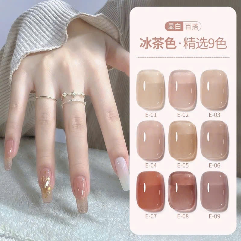 [Aurelia] Sơn gel tone thạch nâu trà sữa-sơn gel màu nude lạnh bán lẻ màu