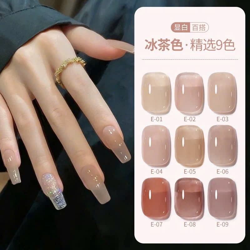 [Aurelia] Sơn gel tone thạch nâu trà sữa-sơn gel màu nude lạnh bán lẻ màu