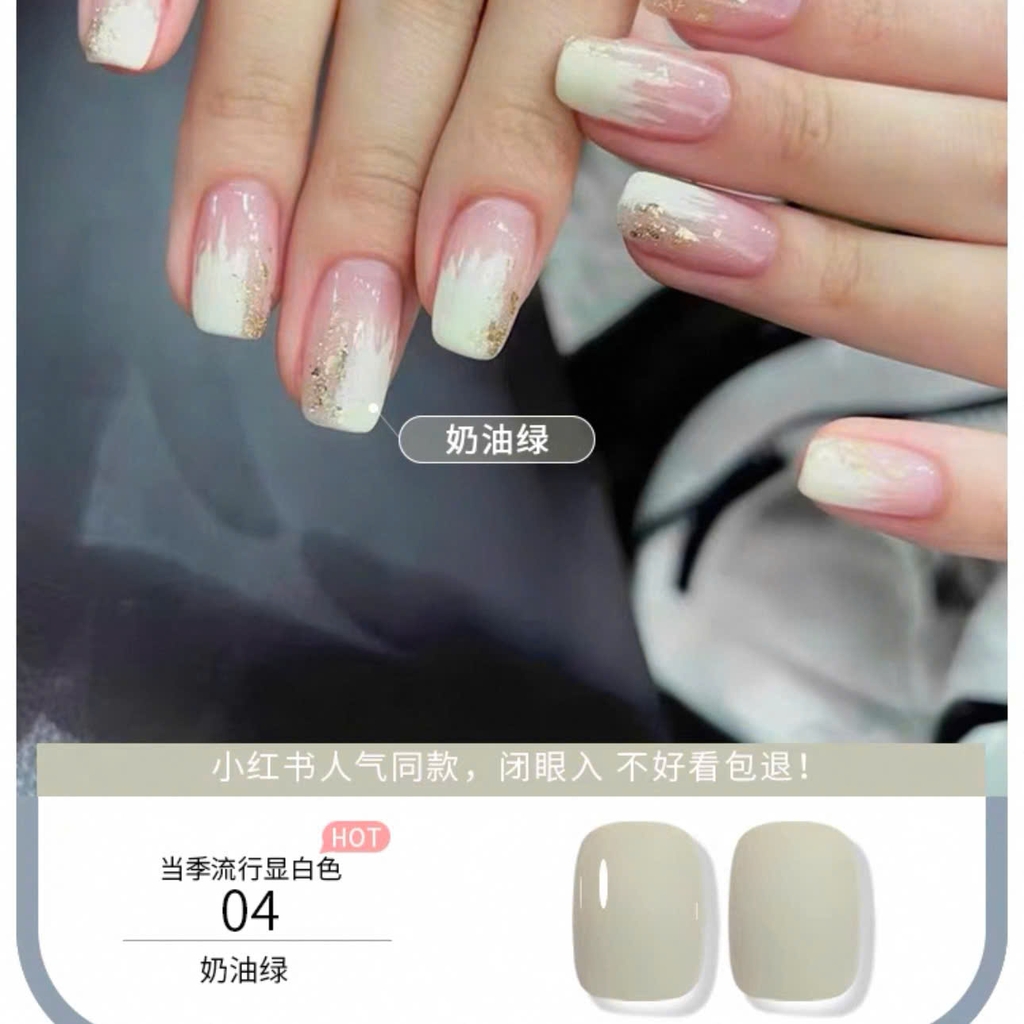 [Aurelia] Sơn gel trắng sữa-xanh kem-trắng sữa dâu