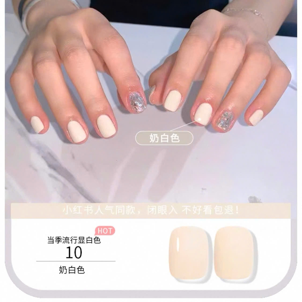 [Aurelia] Sơn gel trắng sữa-xanh kem-trắng sữa dâu
