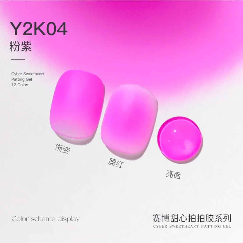 Hũ gel dặm tone neon-gel dặm tone màu nổi bật phong cách y2k