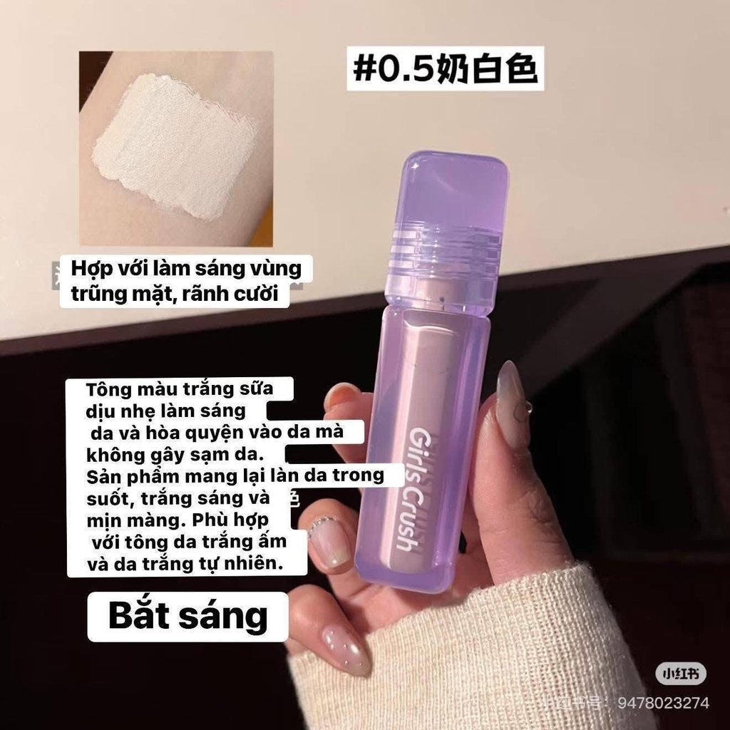 Che khuyết điểm GIRLS CRUSH (tím) - #0.5 light ivory