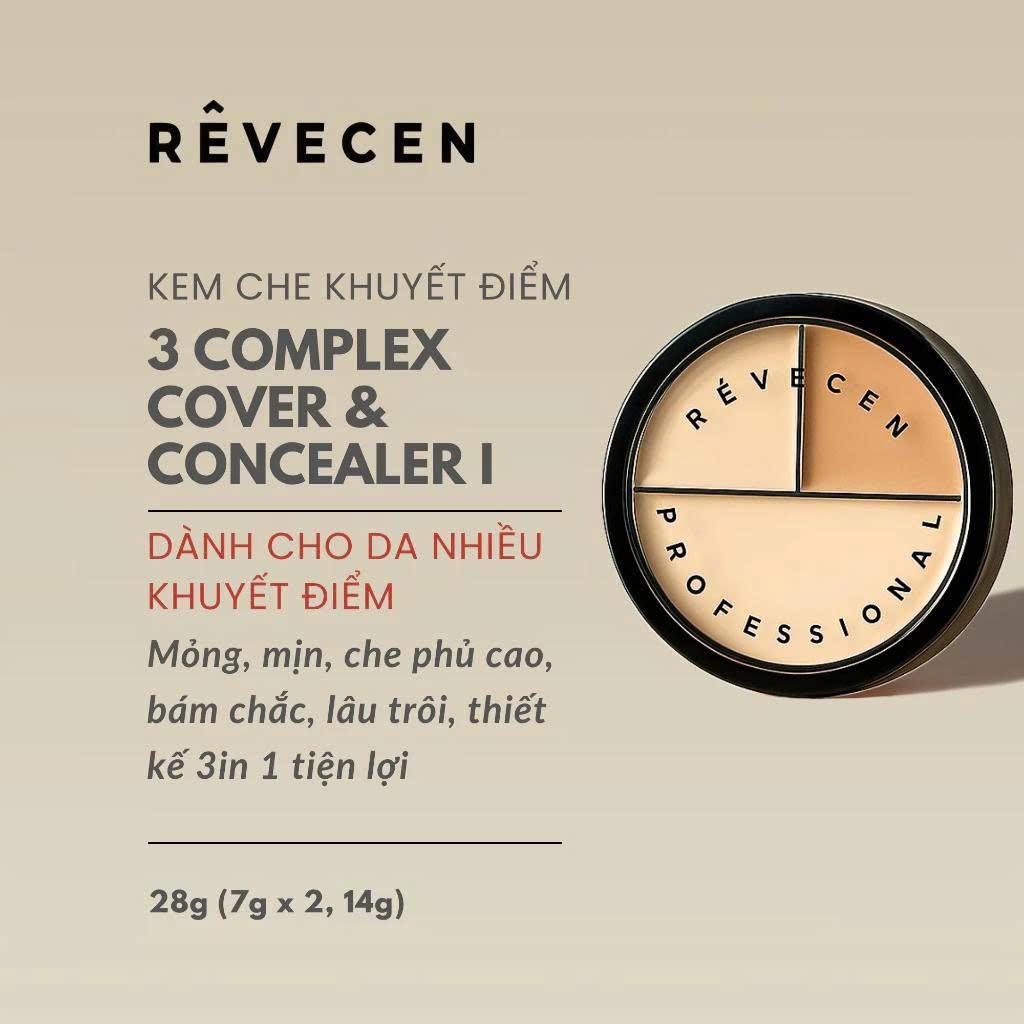 Che khuyết điểm REVECEN 3 complex - #nude hộp đen