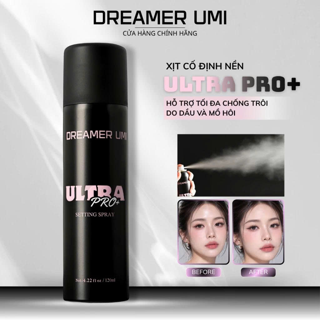 Xịt Khoá Nền DREAMER UMI Ultra Pro + (chai đen) 120ml