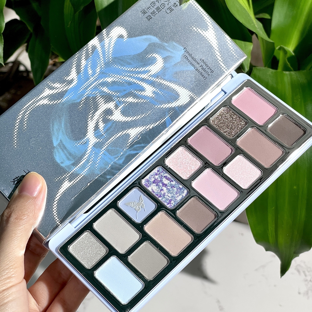 Phấn mắt Cheeryep Qianyan Natural Color 16 ô - #16 khói xanh trắng