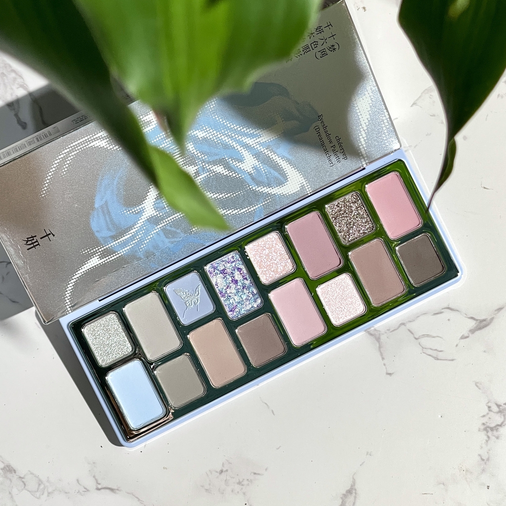 Phấn mắt Cheeryep Qianyan Natural Color 16 ô - #16 khói xanh trắng