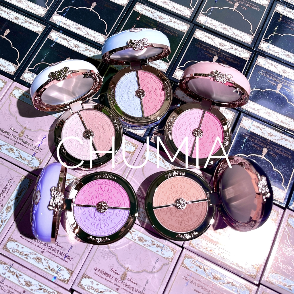 Má hồng FLOWER KNOWS butterfly cloud duo - #02 seaborne moon