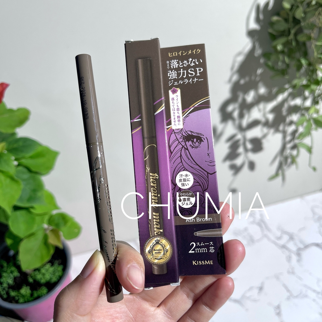 Chì sáp kẻ mắt KISS ME long stay smooth gel - #04 ash brown